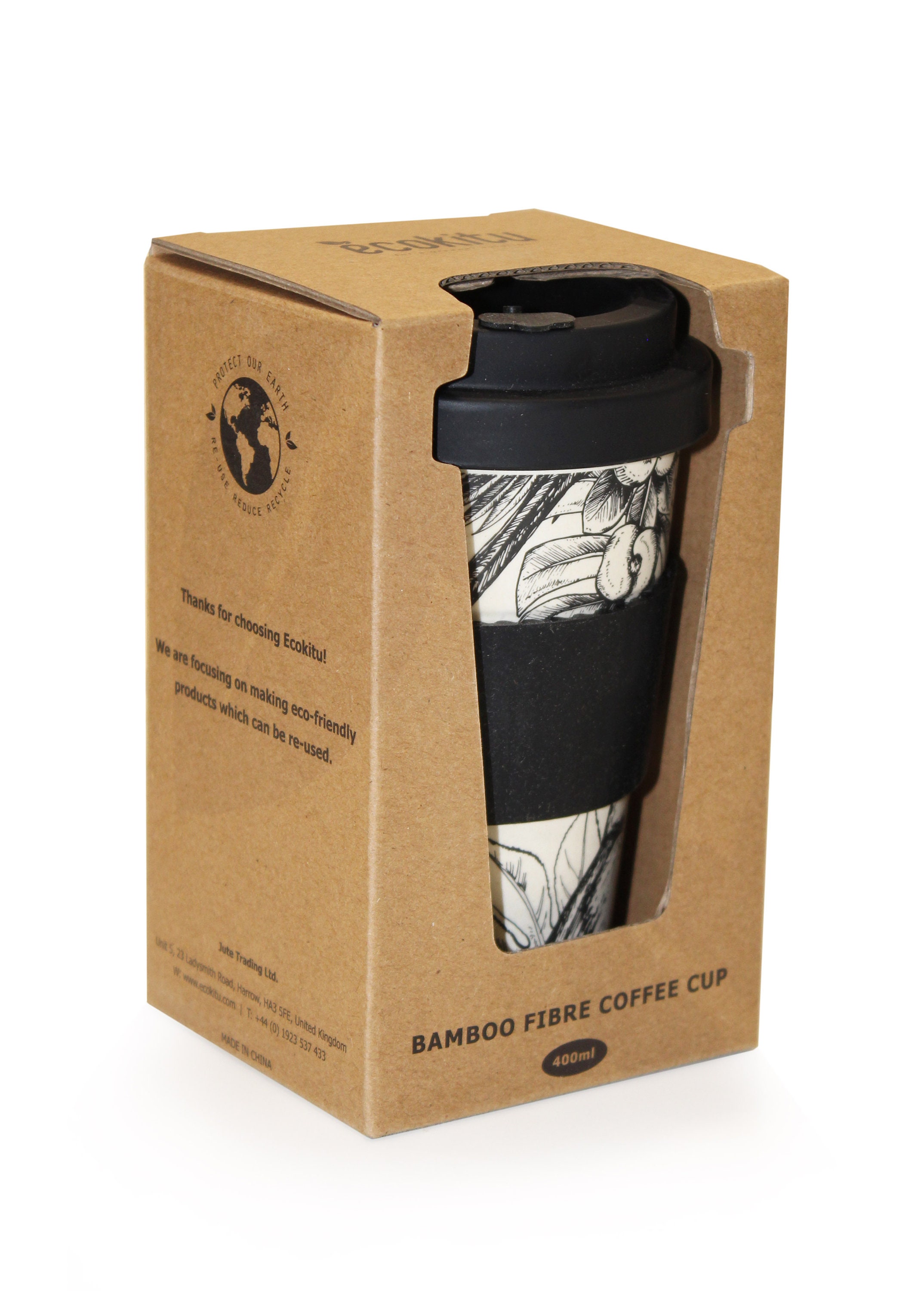 Ecofriendly Bamboo Travel Coffee Mug Bird Print Etsy UK