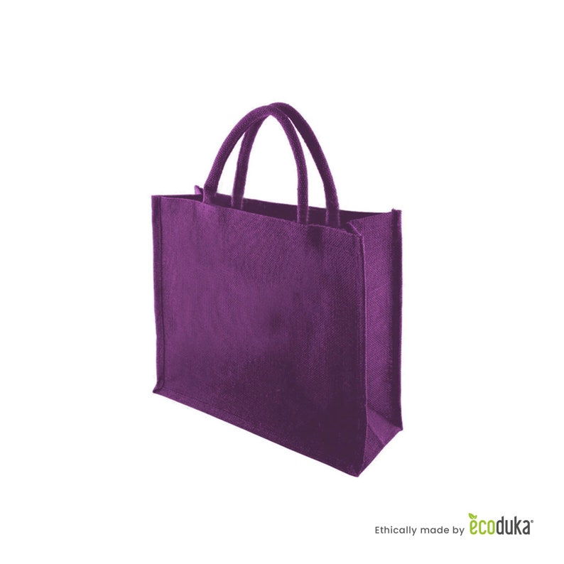 purple jute bag