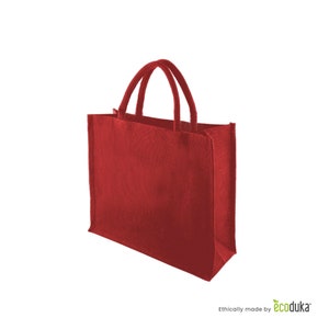 red jute bag