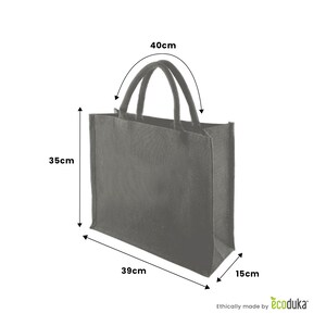 grey jute bag