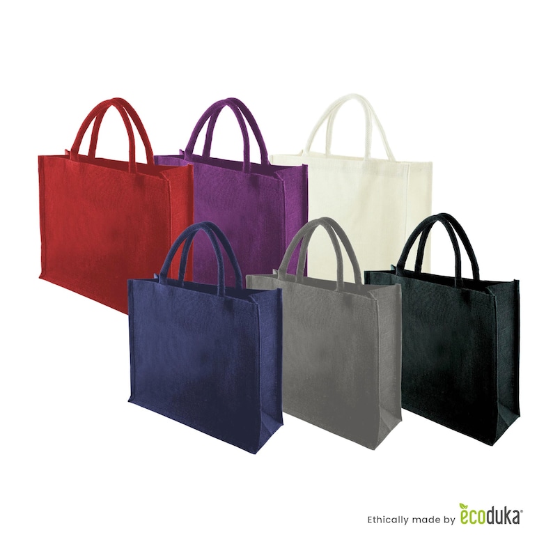 coloured jute bags