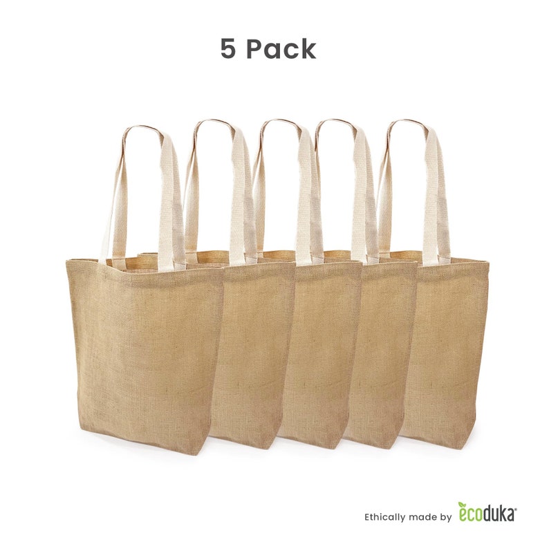 Ecoduka® Plain Jute Tote Bag Rustic Hessian Bag for Etsy UK
