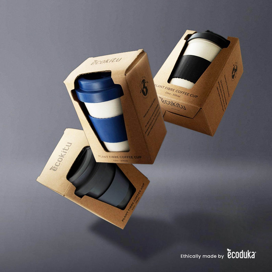 Wakecup Reusable Bamboo Coffee Cup 12oz | Eco Travel Mug, Screw Top Lid ...