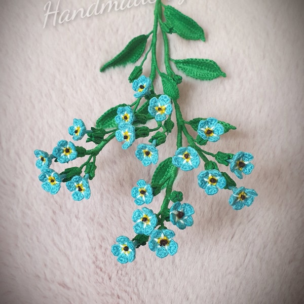 Crochet pattern Forget-Me-Not flowers