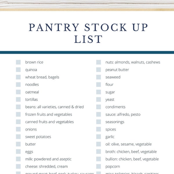 Stock the Pantry - Etsy