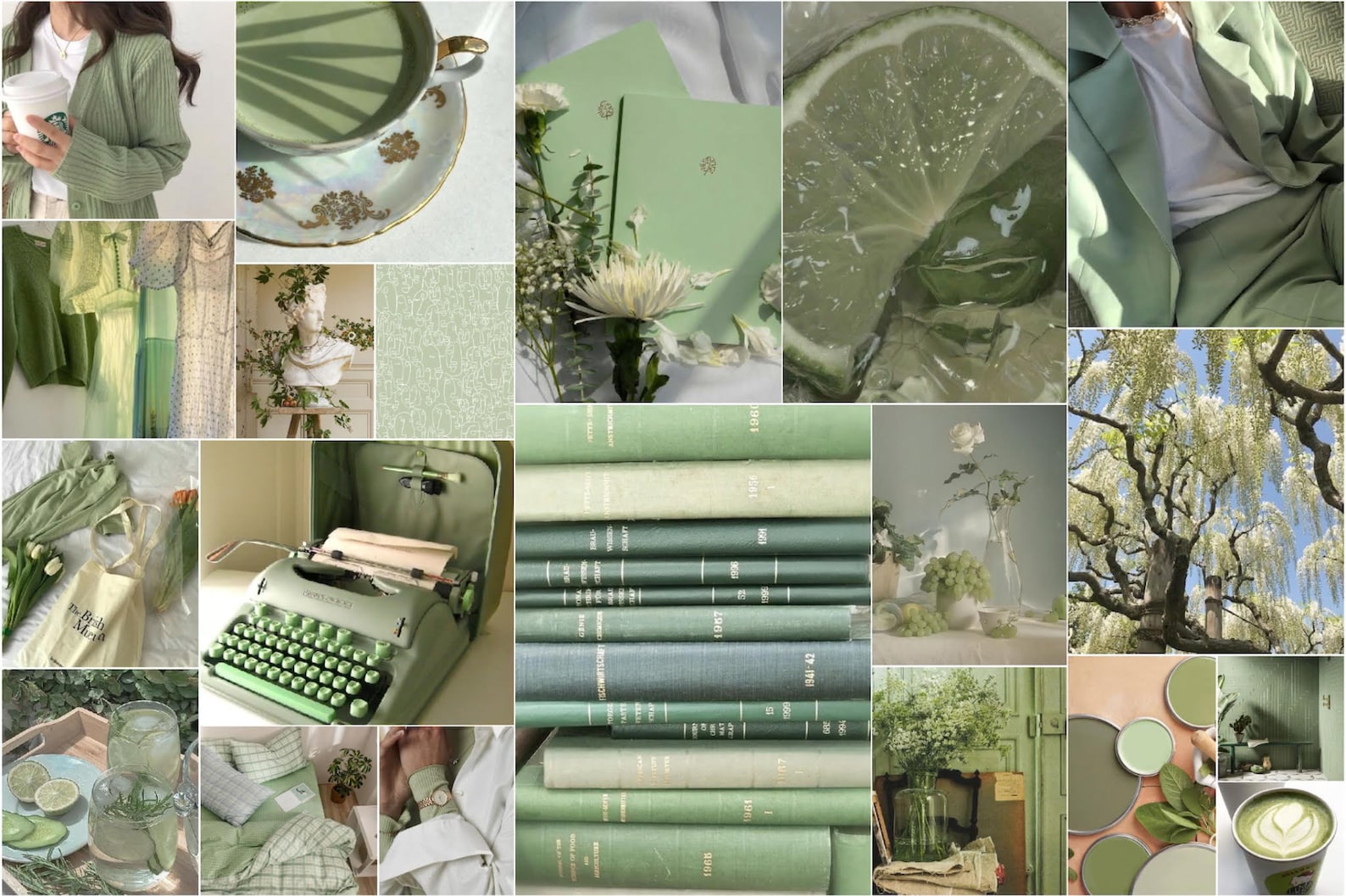 Sage Green Wall Collage Photo Prints Kit 50 Pcs | Etsy