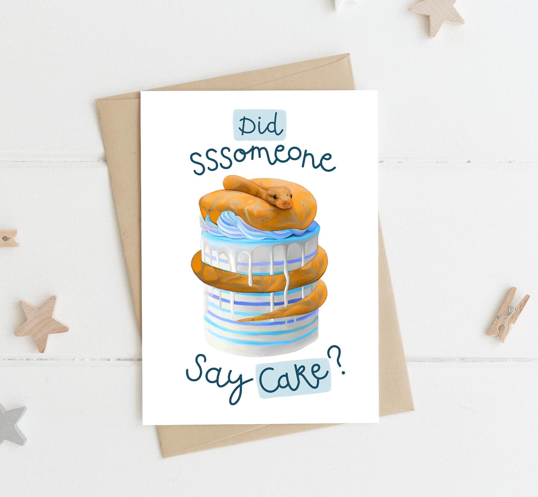 Snake Birthday Card Birthday Card For Him Birthday Card Etsy