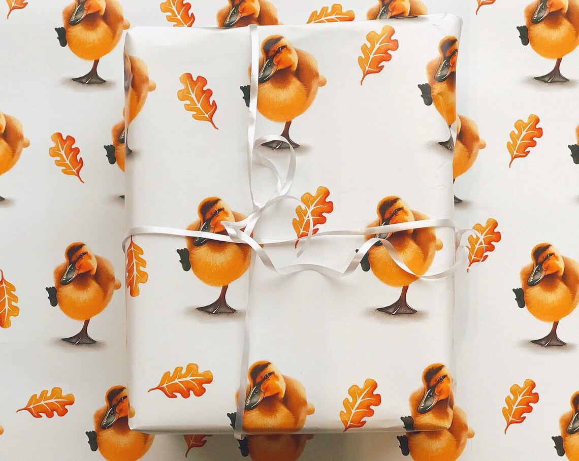 Little Duckling Gift Wrap Duck Wrapping Paper Mothers Day Etsy
