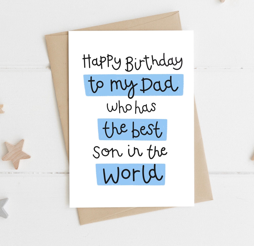 Dad Birthday Card Card for My Dad Happy Birthday …