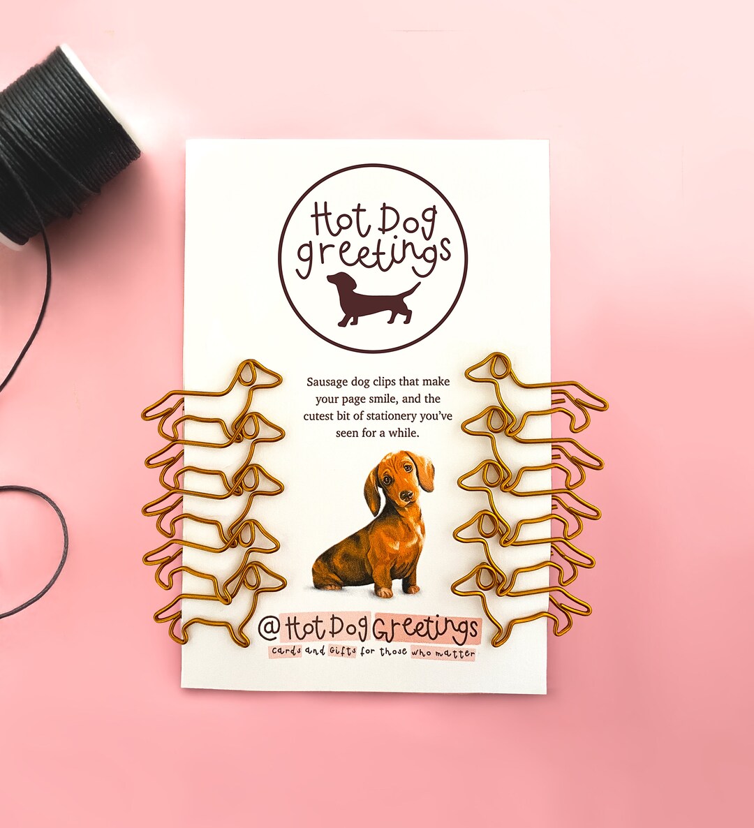 Sausage Dog Paper Clips 10 Paper Clips Dachshund Paper Clips Stationery