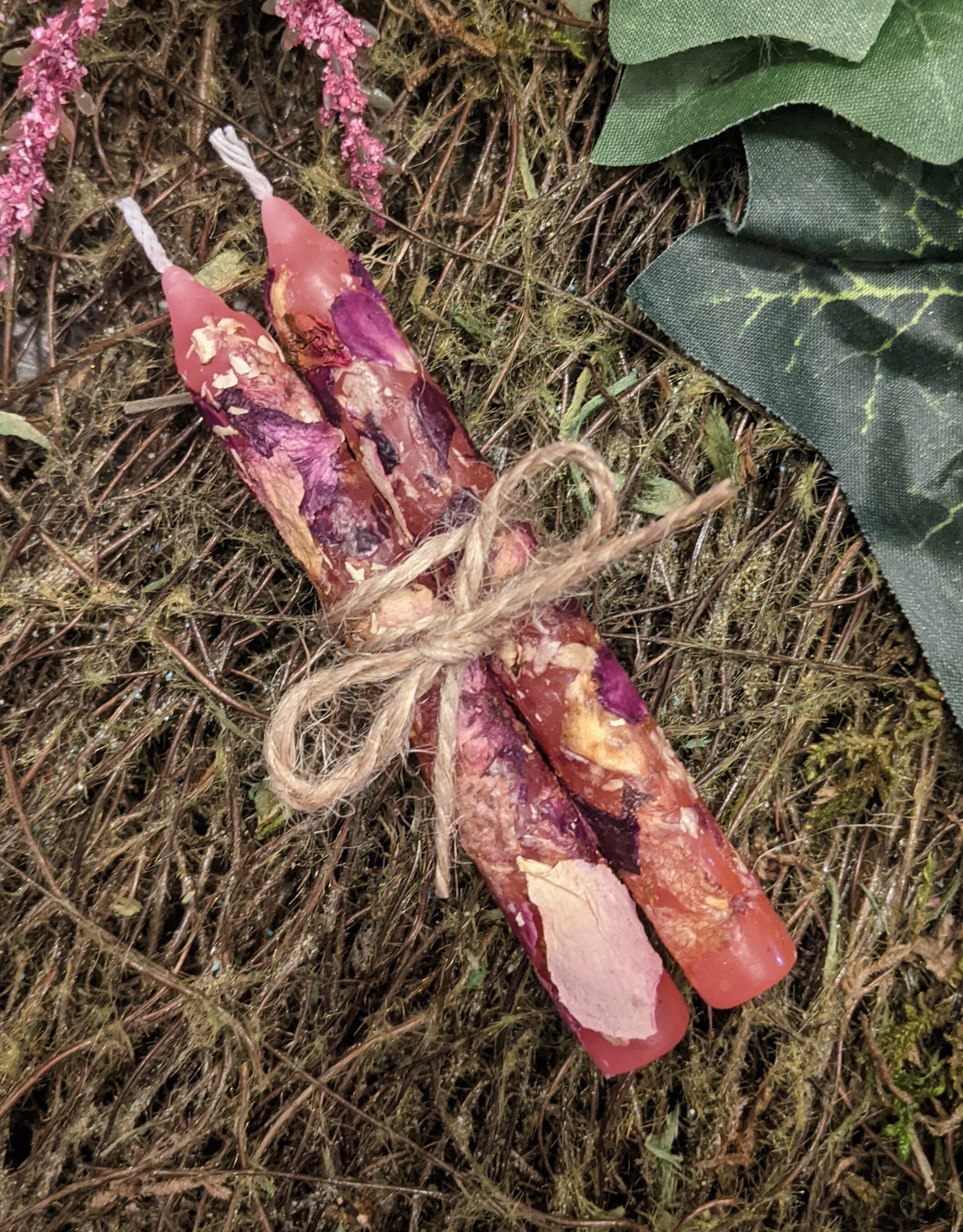 Mini spell candle set floral herb spell candles purification Etsy