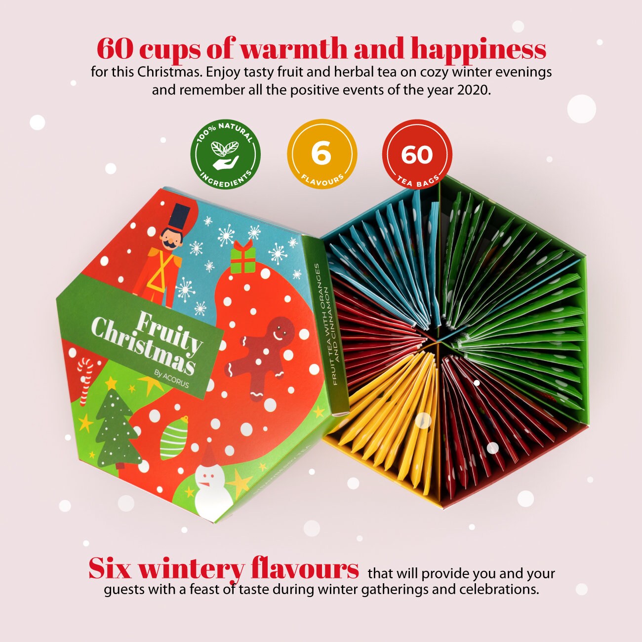 Fruity Christmas Tea Sampler: 6 Flavor Herbal Tea Gift Box - Etsy