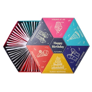 ACORUS Happy Birthday tea assortment Tea Set for Someone's Special Day 6 flavors 60 bags Gift for tea lover image 1