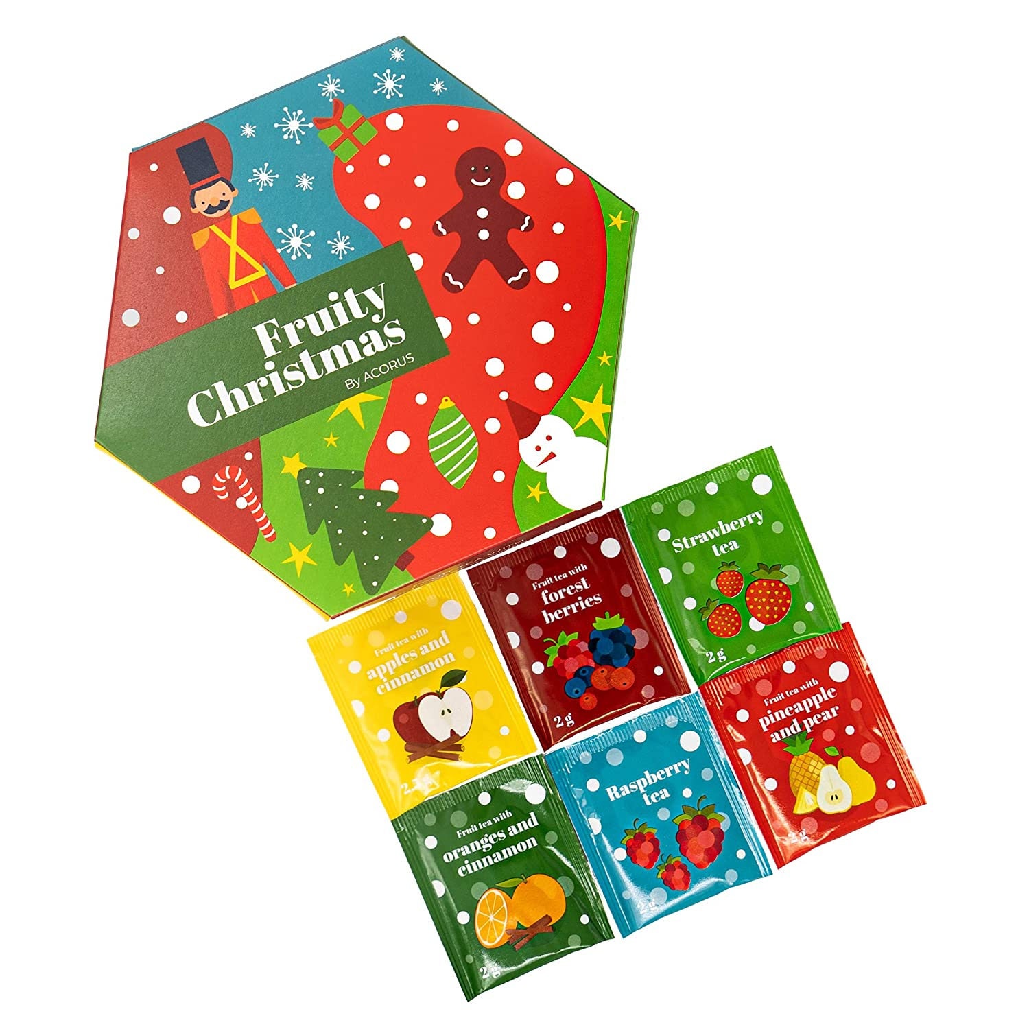 Fruity Christmas Tea Sampler: 6 Flavor Herbal Tea Gift Box - Etsy