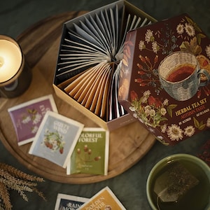 Autumn Taste Tea Set by ACORUS | Natural Tea Hamper Box Gift Set of 6 ...