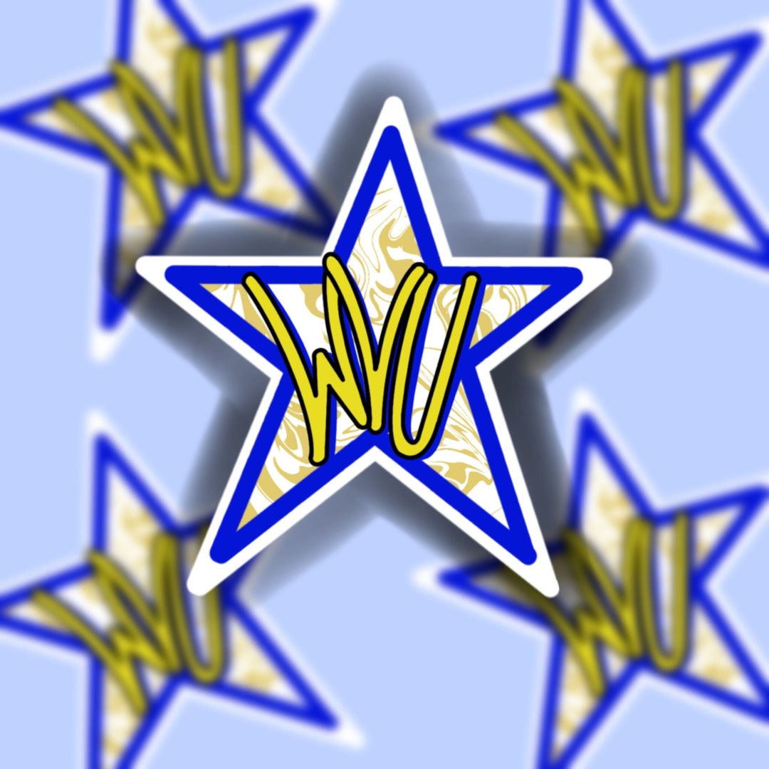 WVU West Virginia Sticker Tie Dye regular or Mini Etsy