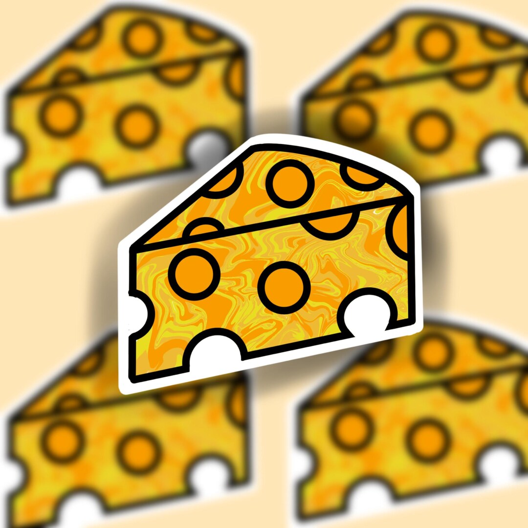 Cheese Sticker, Tie Dye Sticker (regular or Mini) -WATERPROOF, Laptop ...