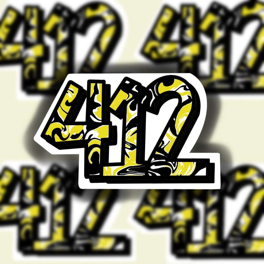 412 / Pittsburgh Sticker, Tie Dye (regular or Mini) -WATERPROOF, Laptop ...