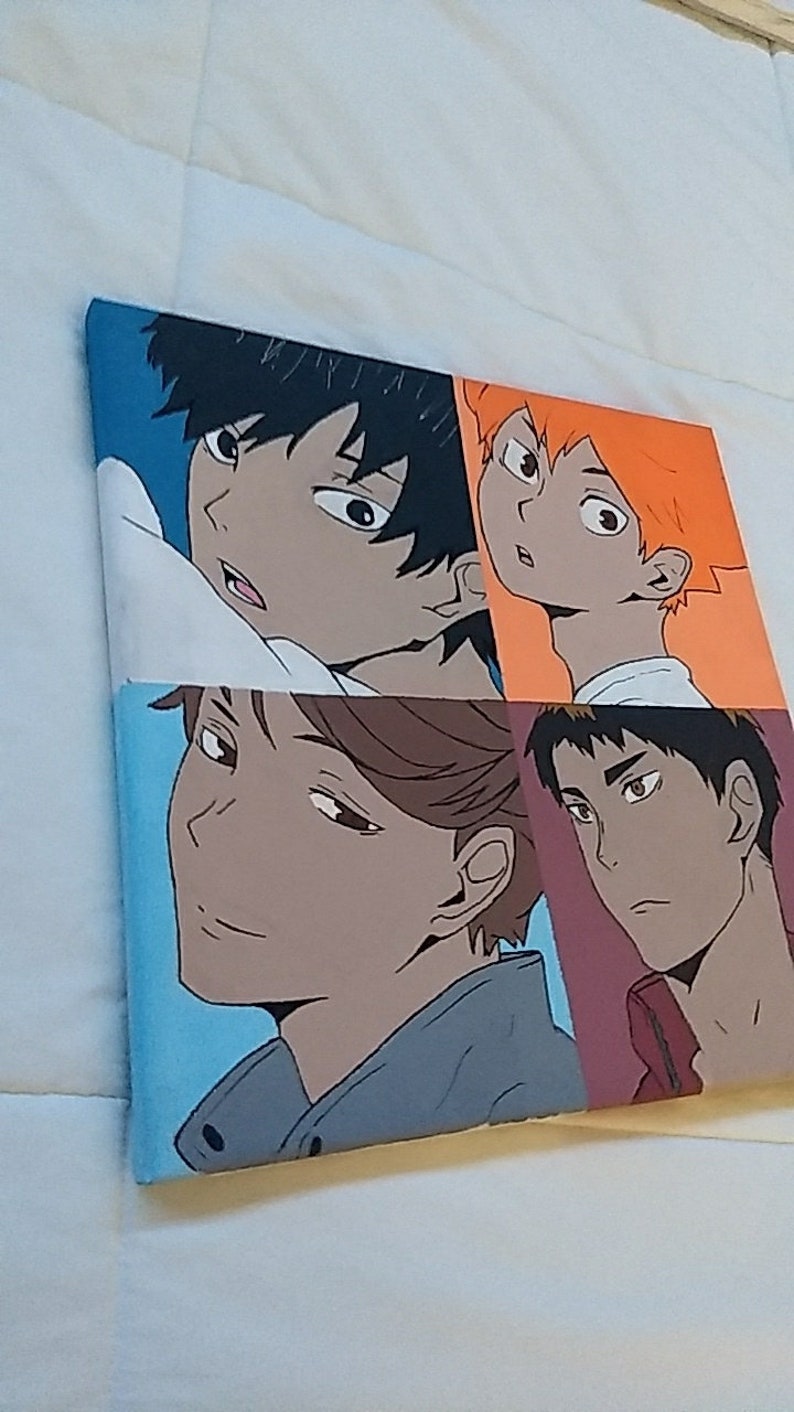 Haikyuu Canvas Painting kageyama Tobio Hinata Shouyou Etsy Australia