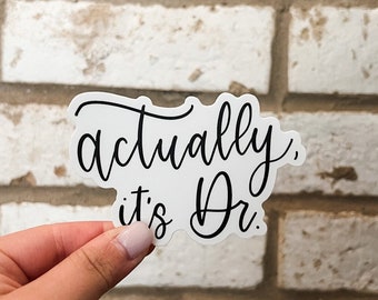 Actually, it's Doctor Decal | Waterproof | Car and Dishwasher Safe Decal