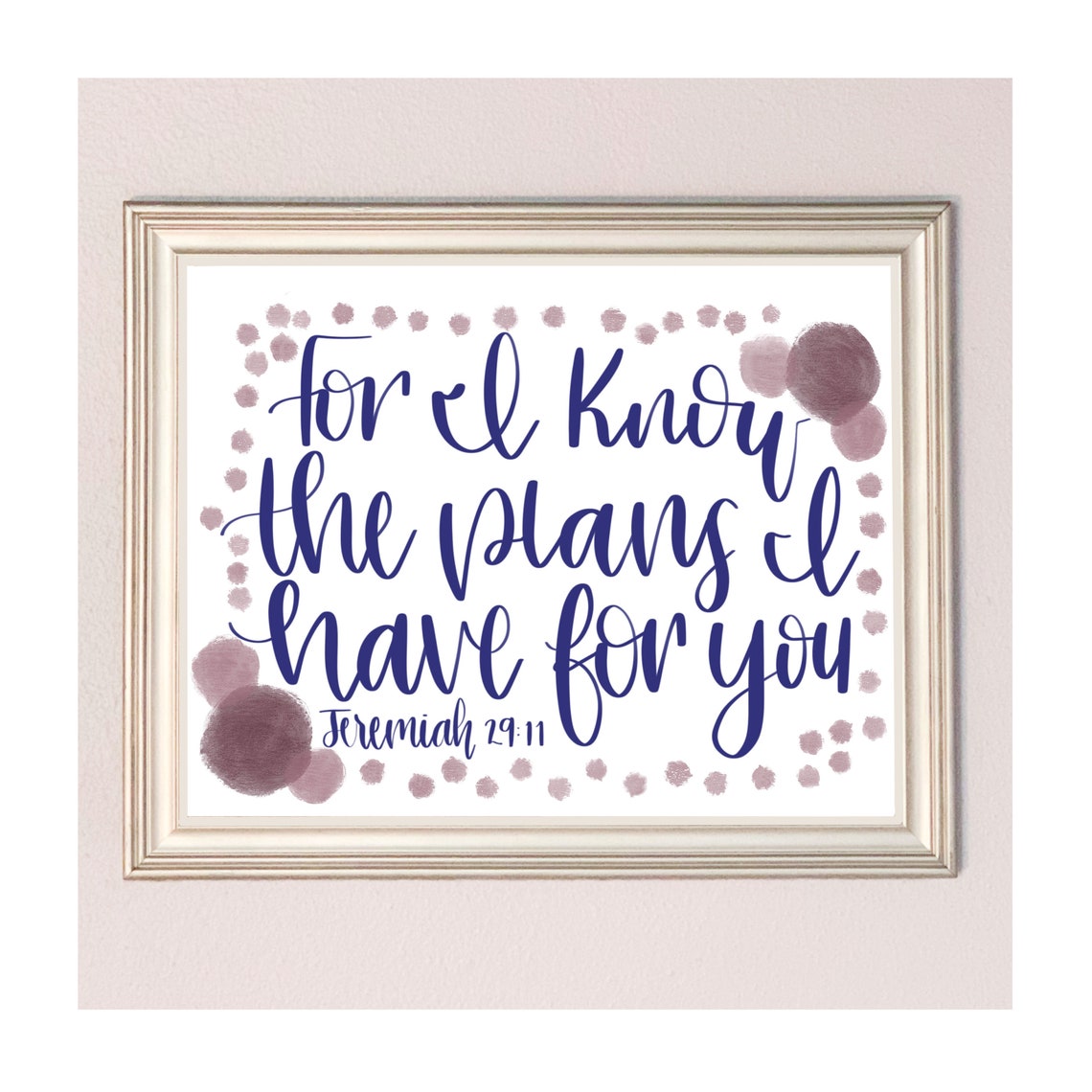 Bible Verse Printable Wall Art Digital Download for I Know - Etsy