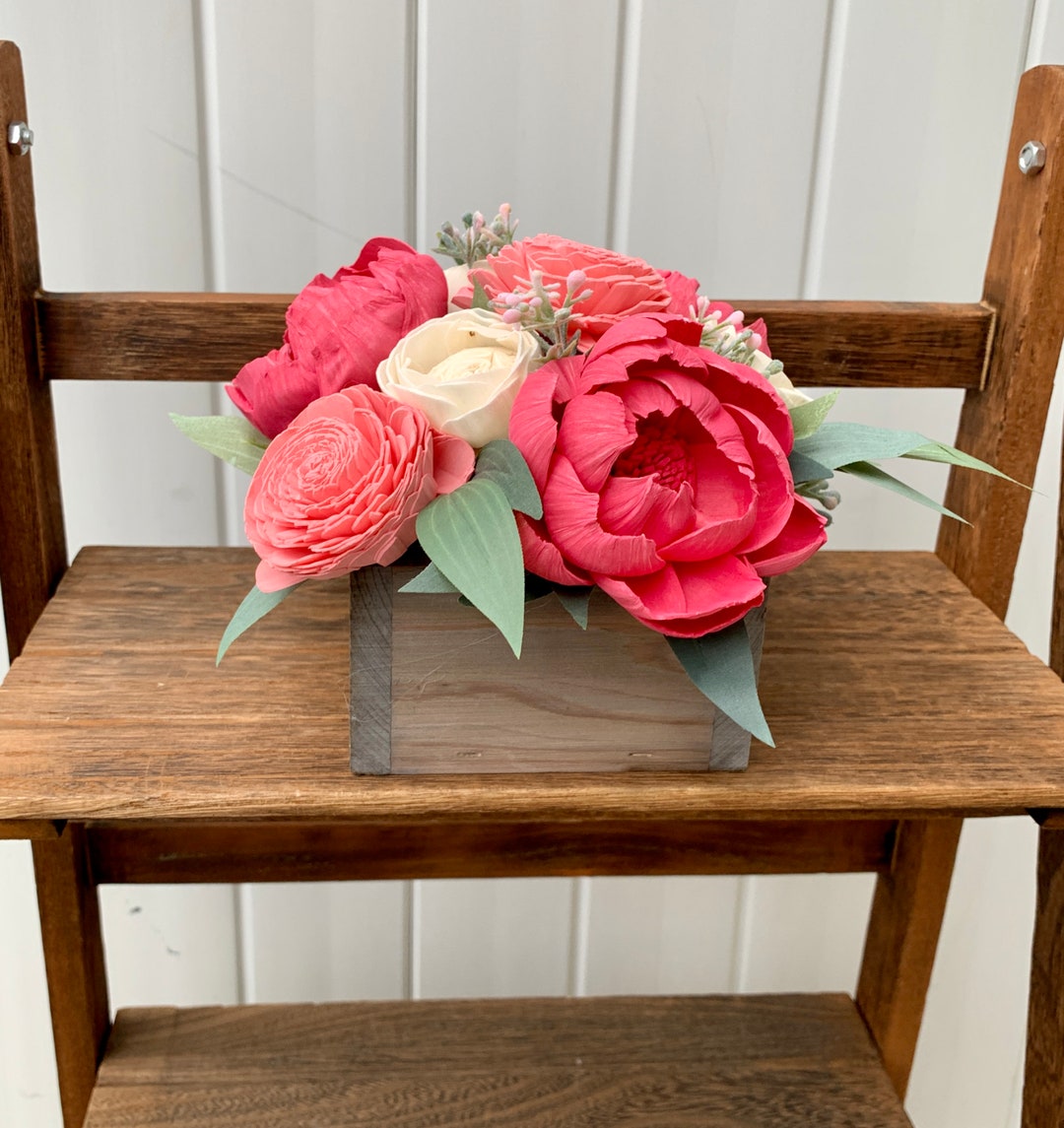 Pink Flower Arrangement, Pink Fake Flower Arrangement, Mothers Day