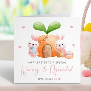 Personalisierte Nanny und Opa Osterkarte ~ Nan und Opa, Osterkarte ~ Karte für Nan & Opa ~ Ostern 2023 ~ Ostern
