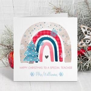Personalisierte Lehrer Weihnachtskarte ~ Lehrer Karte ~ Karte für Lehrer ~ Karte für Tagesmutter ~ Weihnachtskarte für Lehrer ~ Weihnachten 2023