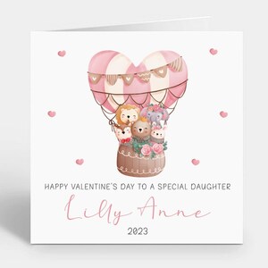 Personalisierte Valentinstagskarte ~ Tochter, Enkelin Valentinstag Karte ~ Happy 1st Valentine’s Day ~ Karte von Mama, Nanny