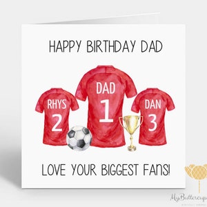 Personalisierte Fußball Geburtstagskarte ~ Geburtstagskarte für Papa ~ Geburtstagskarte für Papa ~ Geburtstagskarte für Opa ~ Grußkarte