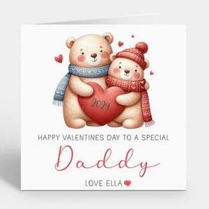 Personalisierte Valentinstagskarte ~ Valentinstagskarte für Papa, Opa ~ Happy 1st Valentine’s Day ~ 1st Valentines as my Daddy