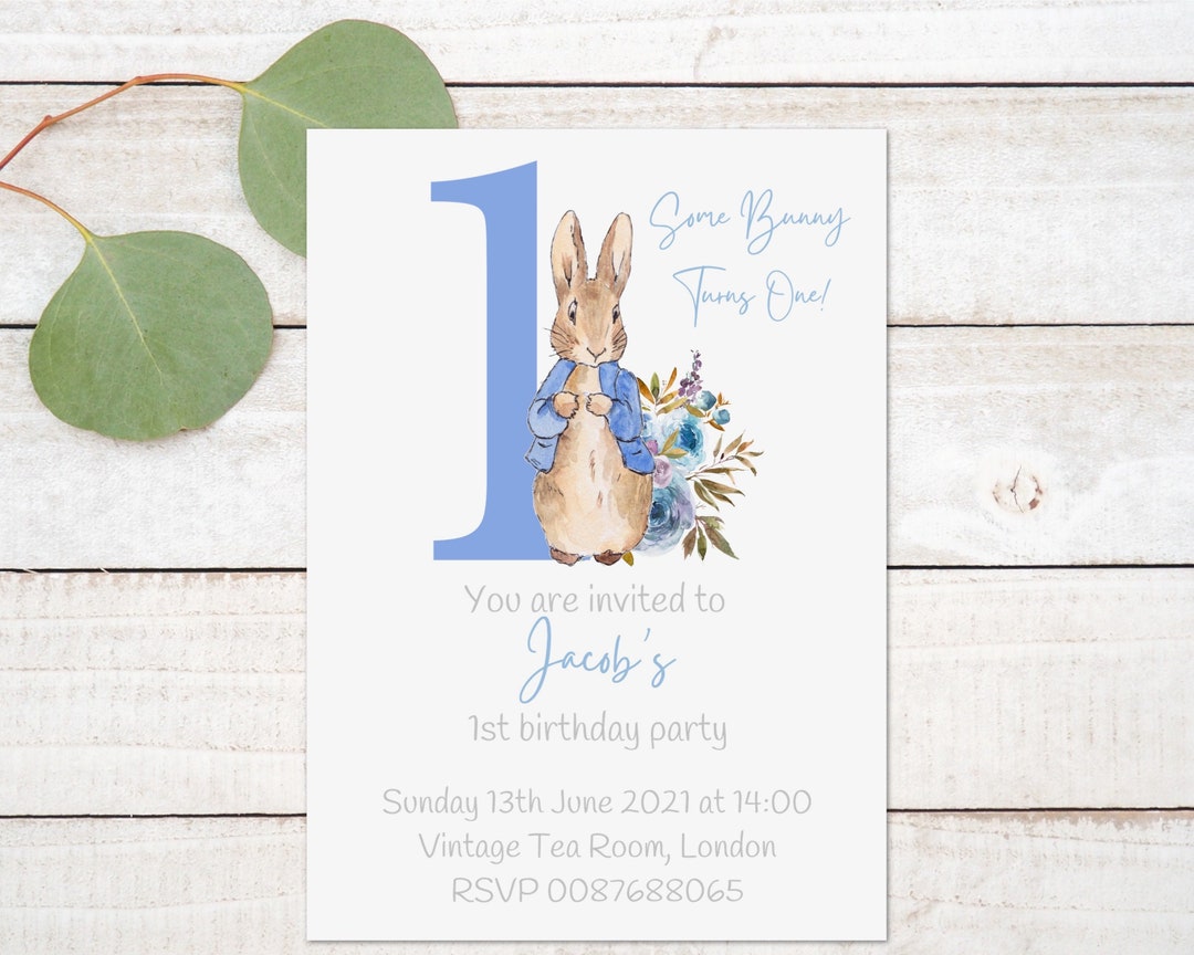 Personalised Peter Rabbit Birthday Invitations ~ Peter Rabbit Invites ...