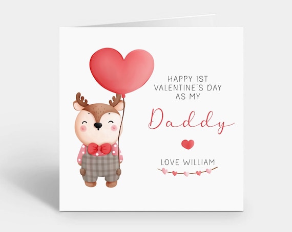 Personalised 1st Valentine's Day Card for Daddy