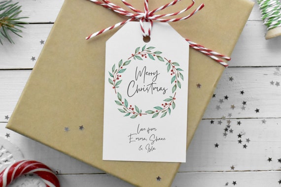 Personalised Christmas Gift Tags and Present Labels – Xmas Present Tags & Decorations – Custom Christmas Gift Tags for Holiday Presents 2026