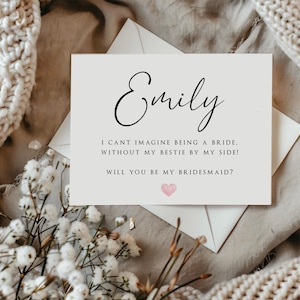 Personalisierte Brautjungfer Karte, werden Sie meine Brautjungfer, Blumenmädchen, Trauzeugin Karte, Hochzeitskarte, Brautjungfer Geschenk, Dankes-Karte sein