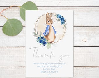 Personalised Peter Rabbit Thank You Cards ~ Baby Shower ~ Christening ~ Birthday Cards ~ Thank You For Your Gift Cards ~ Thank You Note