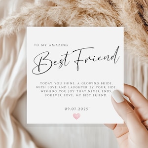 Personalisierte Bester Freund Hochzeitskarte, Hochzeitskarte, Bestie Karte, Bester Freund Hochzeitsgeschenk