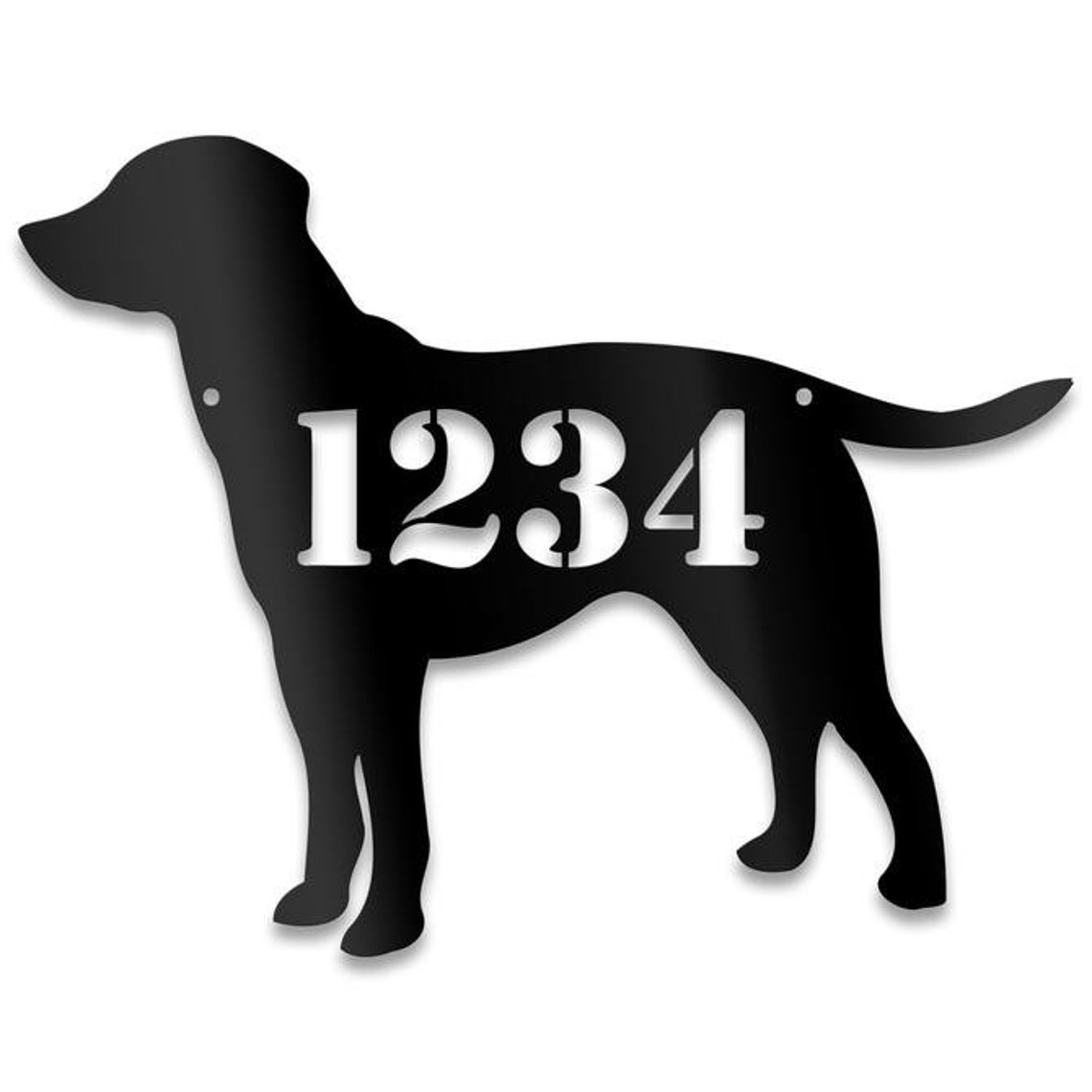 Lab Dog House Number Monogram Sign Etsy