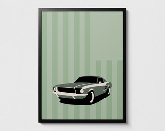 Mustang GT 1967 Rossa Targa in Metallo