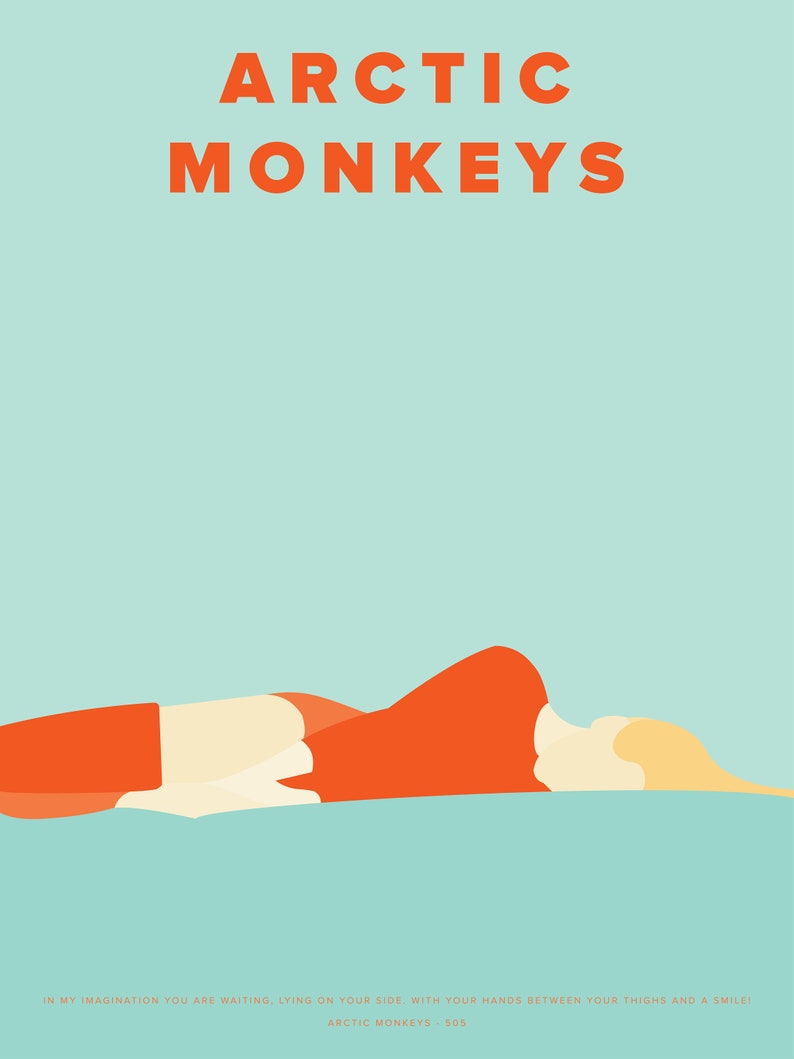 Arctic Monkeys 505 Print Band Lyrics Poster Minimal | Etsy