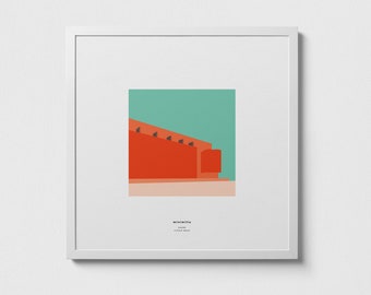 MACBA | Richard Meier | Barcelona | Minimal Architecture Fine Art Print | Modern Colorful Wall Decor | Hahnemühle