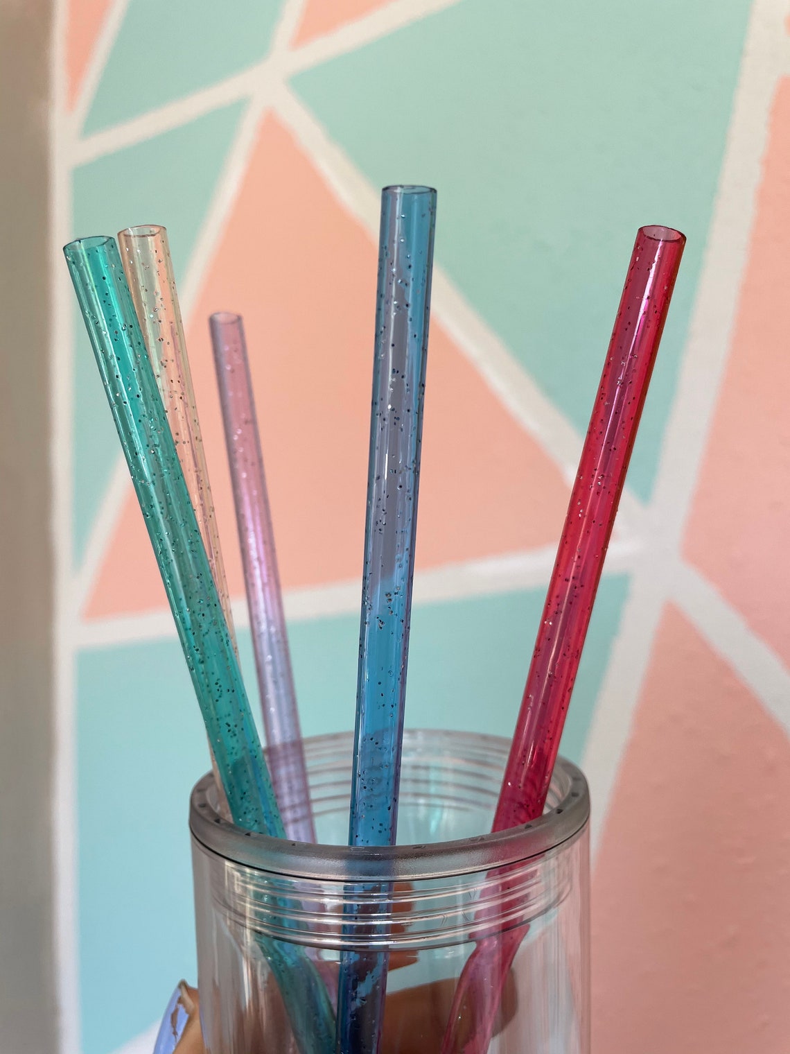 Reusable Glitter Straws 11 inch Tumbler glitter straws Etsy
