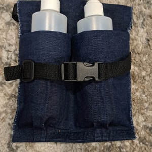 NEW Handmade Double Massage Lotion Oil Holster w/ Pump Bottles