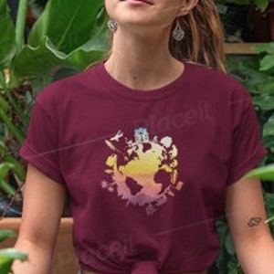 Rainbow Earth Lover Shirt |Women&#39;s Earth t-shirt | One Earth Shirt | Save the Earth |  Planet B Shirt | Love Earth Shirt | Mother Earth Day
