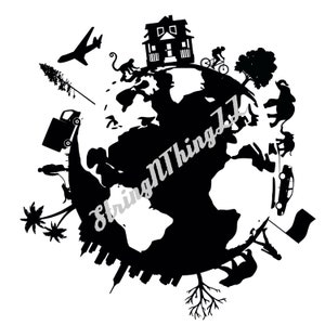 One Earth SVG File - Earth SVG- Earth Cricut Cut File- Earth JPG- Earth Clipart - Earth Png - Earth Cut File