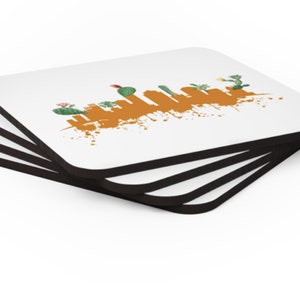 Houston City Skyline Cactus Coaster Set | Houston Souvenir | Houston Gift | I Love Houston | Texas Souvenir | Houston Stong | Texas Strong