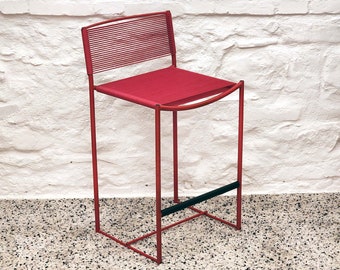 Spaghetti 164 Stool in Red by Giandomenico Belotti for Alias | Italian Postmodern | 1980s (2 available)