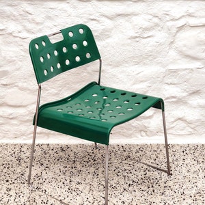 Omstak Chair in Green by Rodney Kinsman for Bieffeplast | Italian Postmodern | 1970s