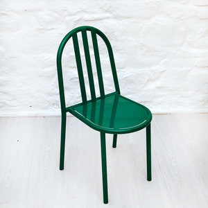 No. 222 Metal Stackable Dining Chair in Green by Robert Mallet-Stevens | Bauhaus (4 available)