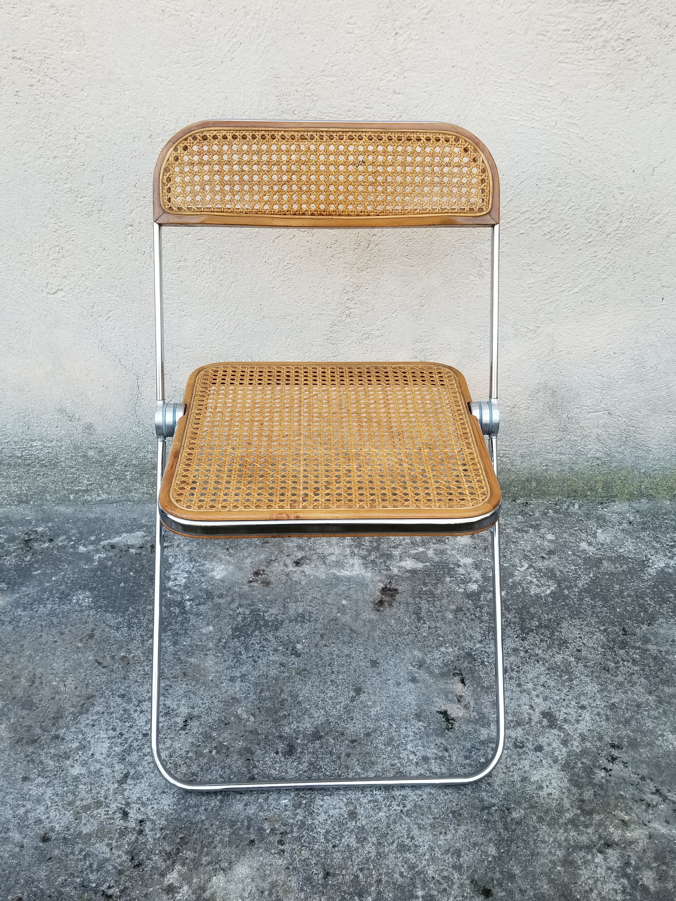 RARE Vintage Plia Cane Folding Chairs by Giancarlo Piretti for Etsy